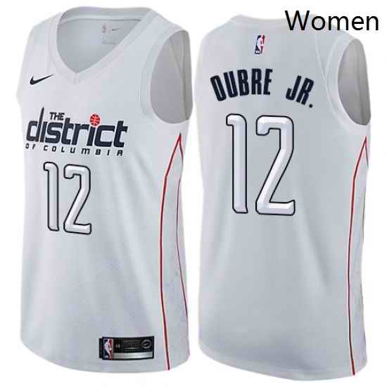 Womens Nike Washington Wizards 12 Kelly Oubre Jr Swingman White NBA Jersey City Edition